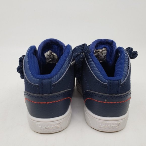 Levis High Top Sneakers Navy Blue for Baby Infant US Shoe Size 5 - Picture 6 of 11